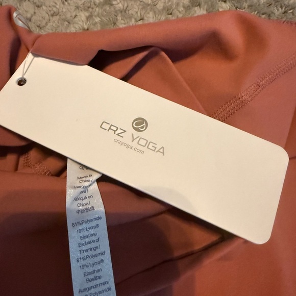 🌸 **CRZ YOGA Crossover High-Waist Leggings**  Size **XS (0/2) | Briar Rose | NWT - Picture 2 of 7